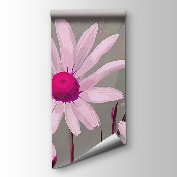 Group of white flowers with purple center