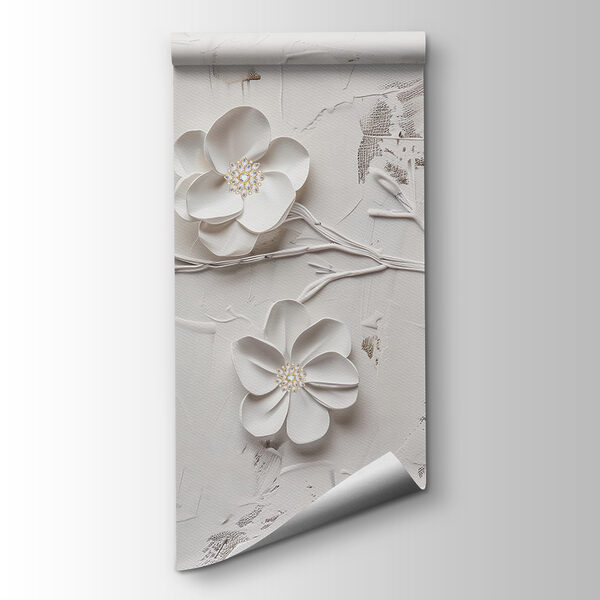 A white flowers on a white surface A white flowers on a white surface