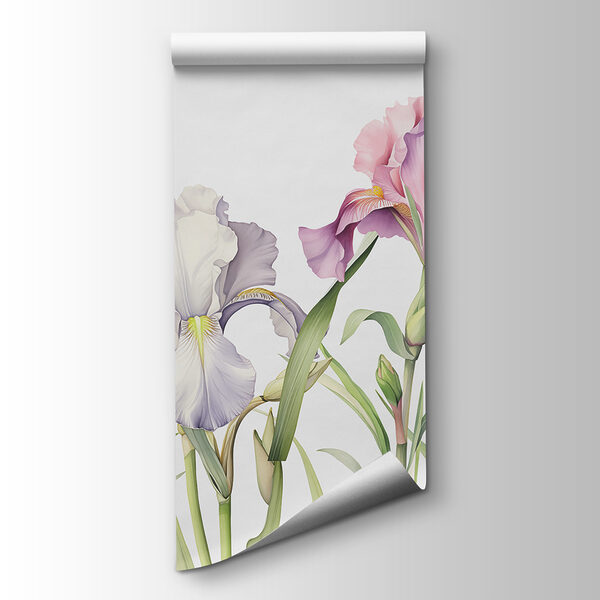 Row of colorful flowers