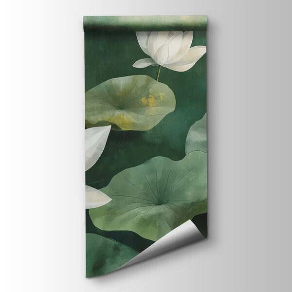 White flowers and leaves