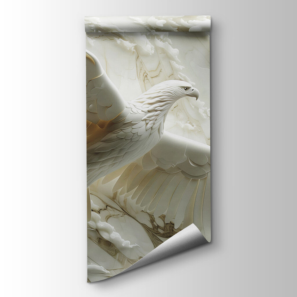 White bird flying in the air