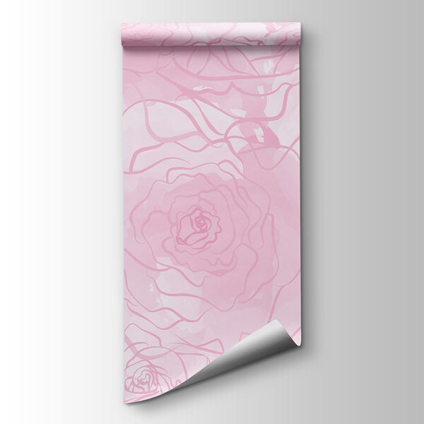 Pink roses on a white background