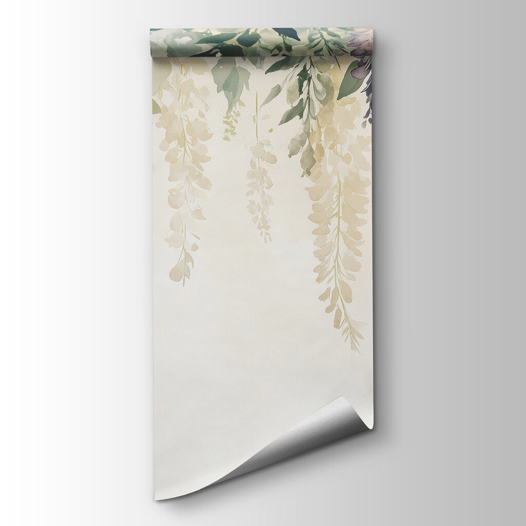 Painting of flowers and leaves