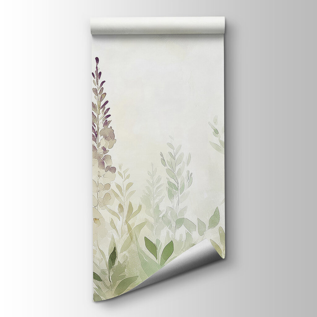 Painting of flowers and leaves