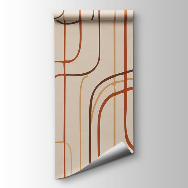 Brown lines on a beige background