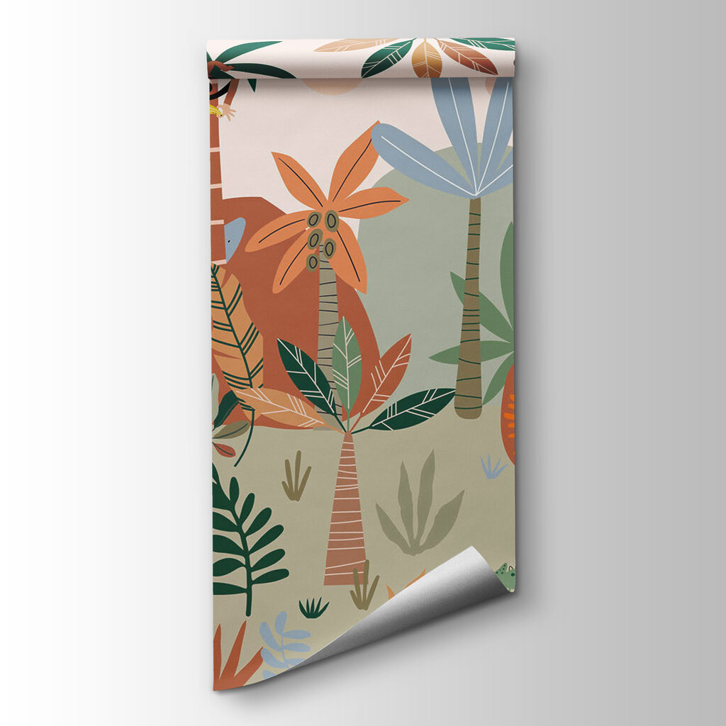 Cartoon of animals in a jungle