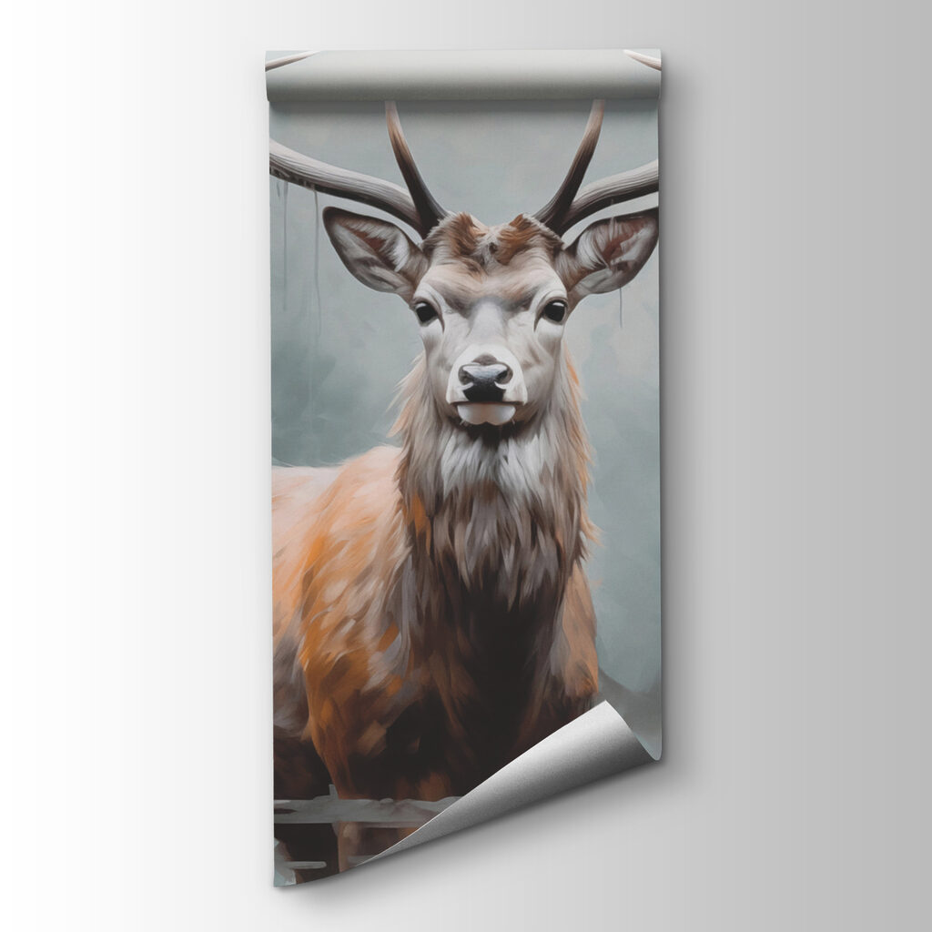 Deer standing in water