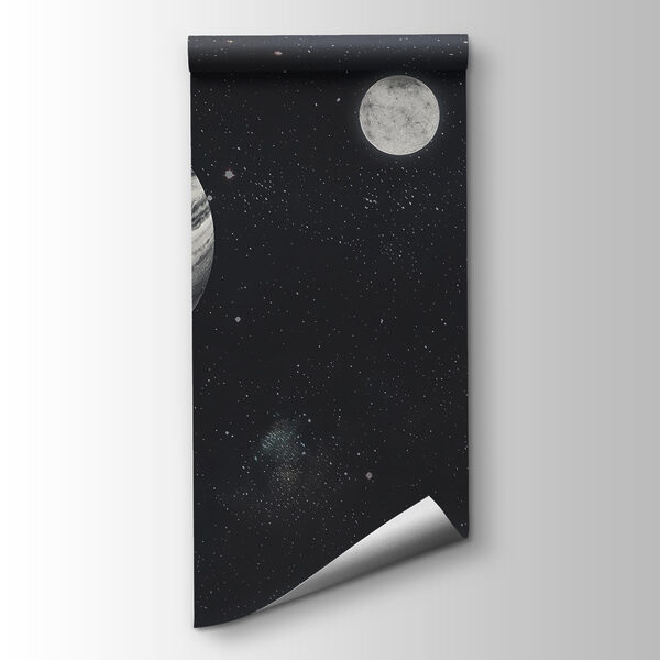 Planets in space with stars