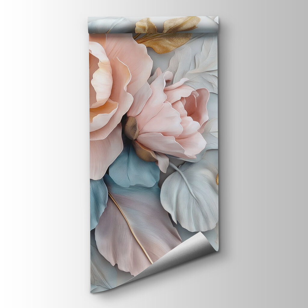 Group of flowers and leaves Group of flowers and leaves