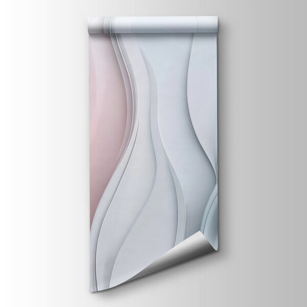 White and pink wavy lines