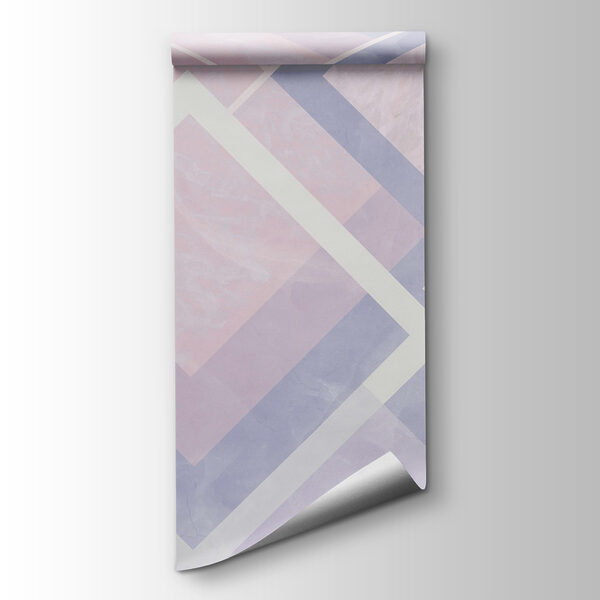Abstract pastel geometric design composition