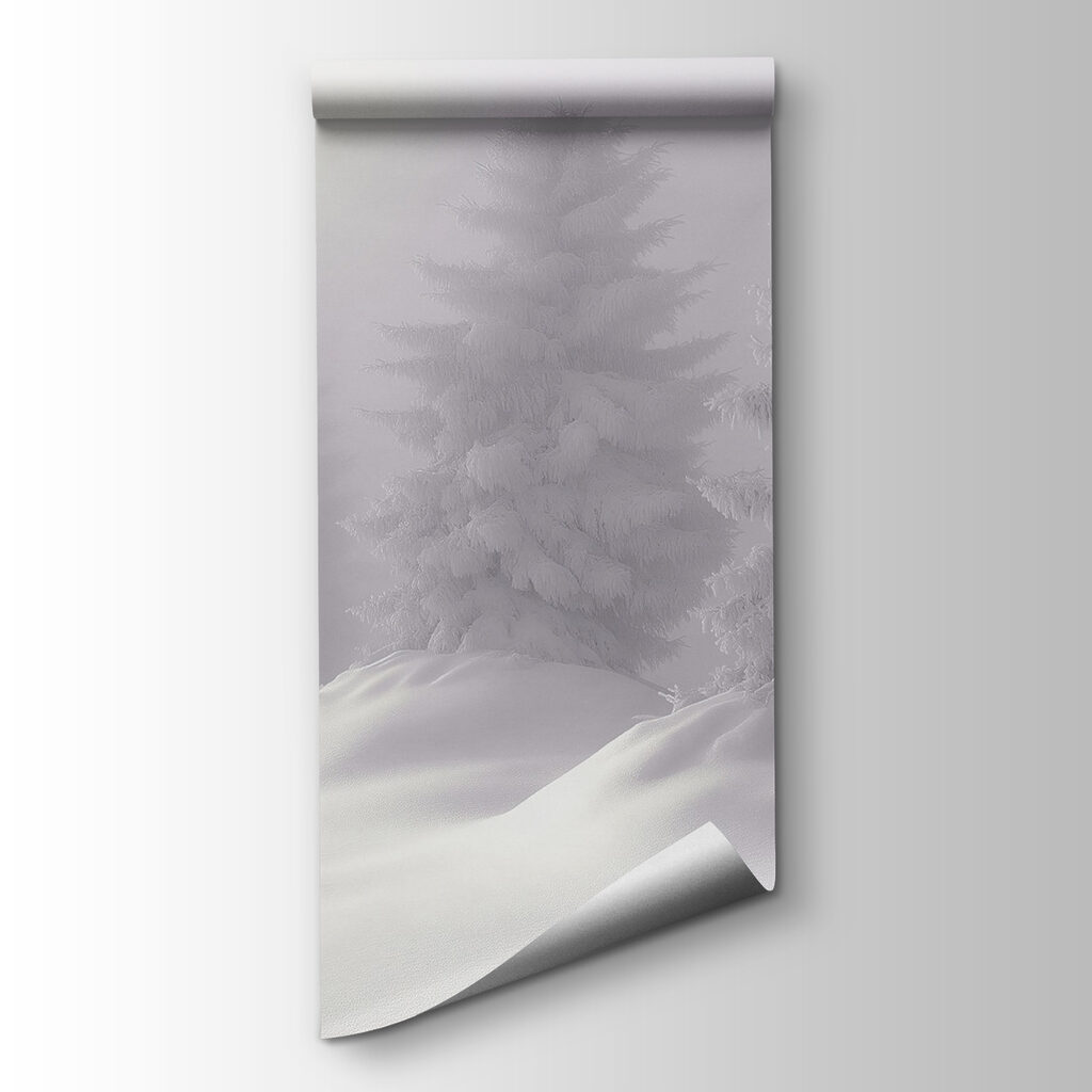 Group of trees covered in snow