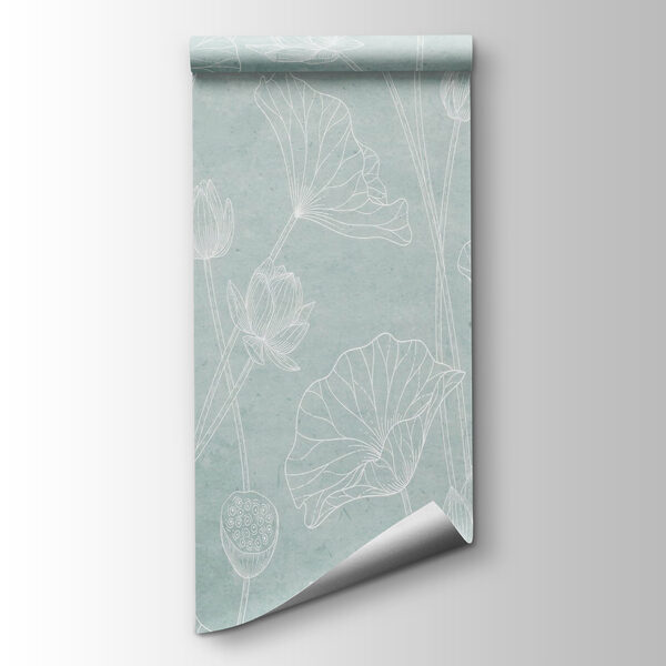 Pattern of flowers on a blue background