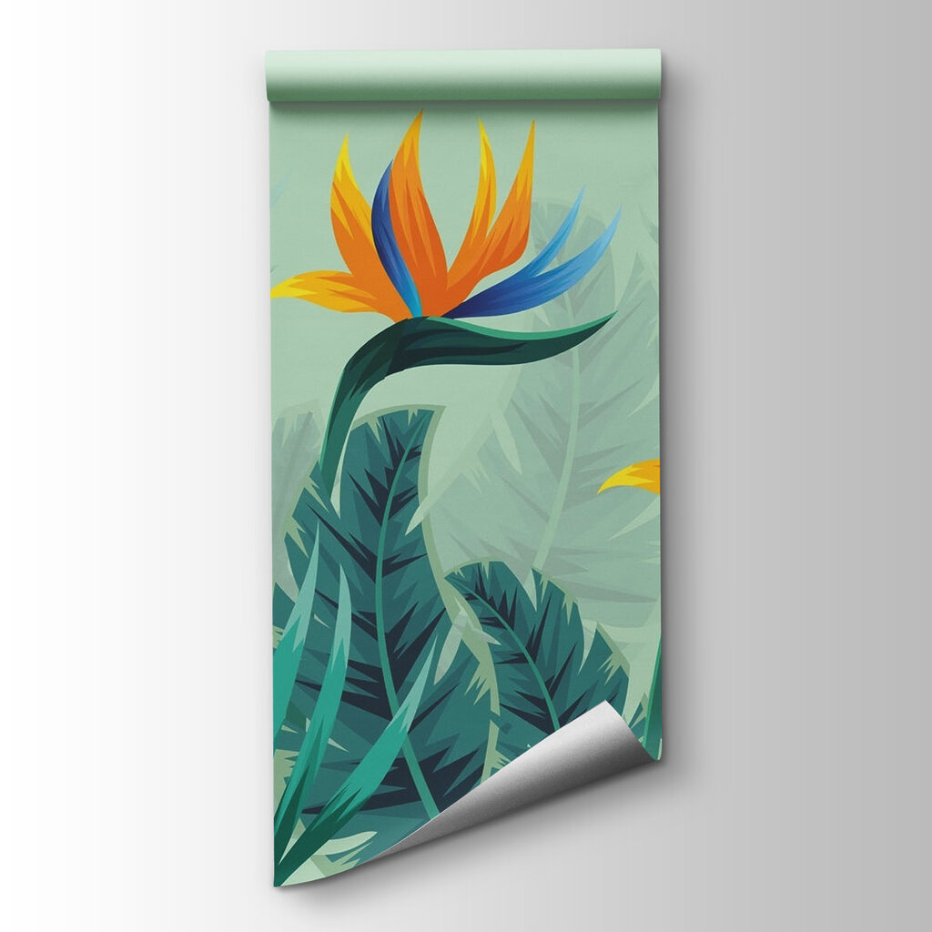 Group of flowers and leaves