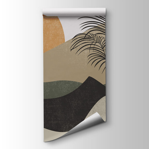 Palm trees and mountains