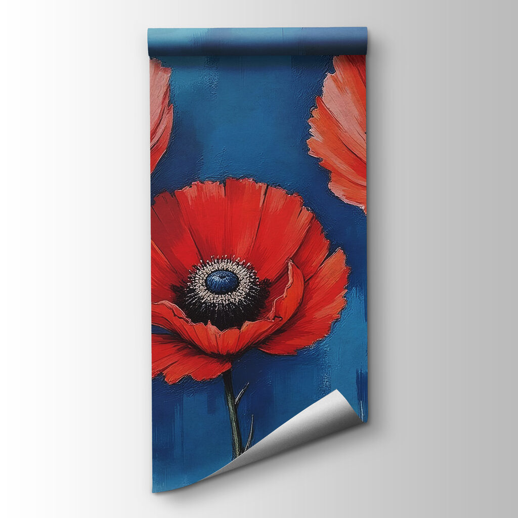 Painting of red flowers