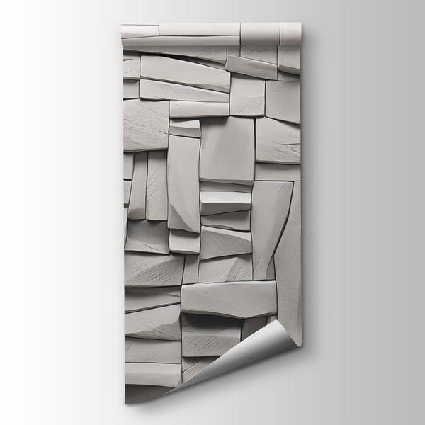 White wall with rectangles