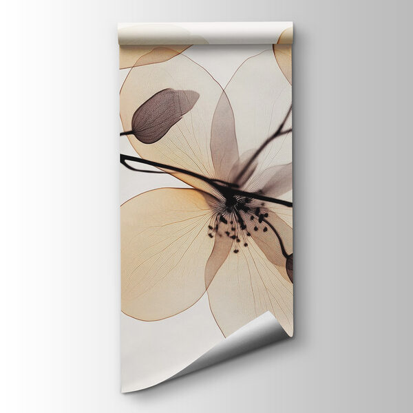 Transparent flowers on a branch Transparent flowers on a branch