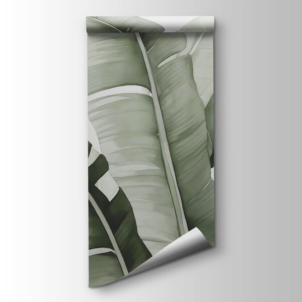 Lush green leaves in gentle waves