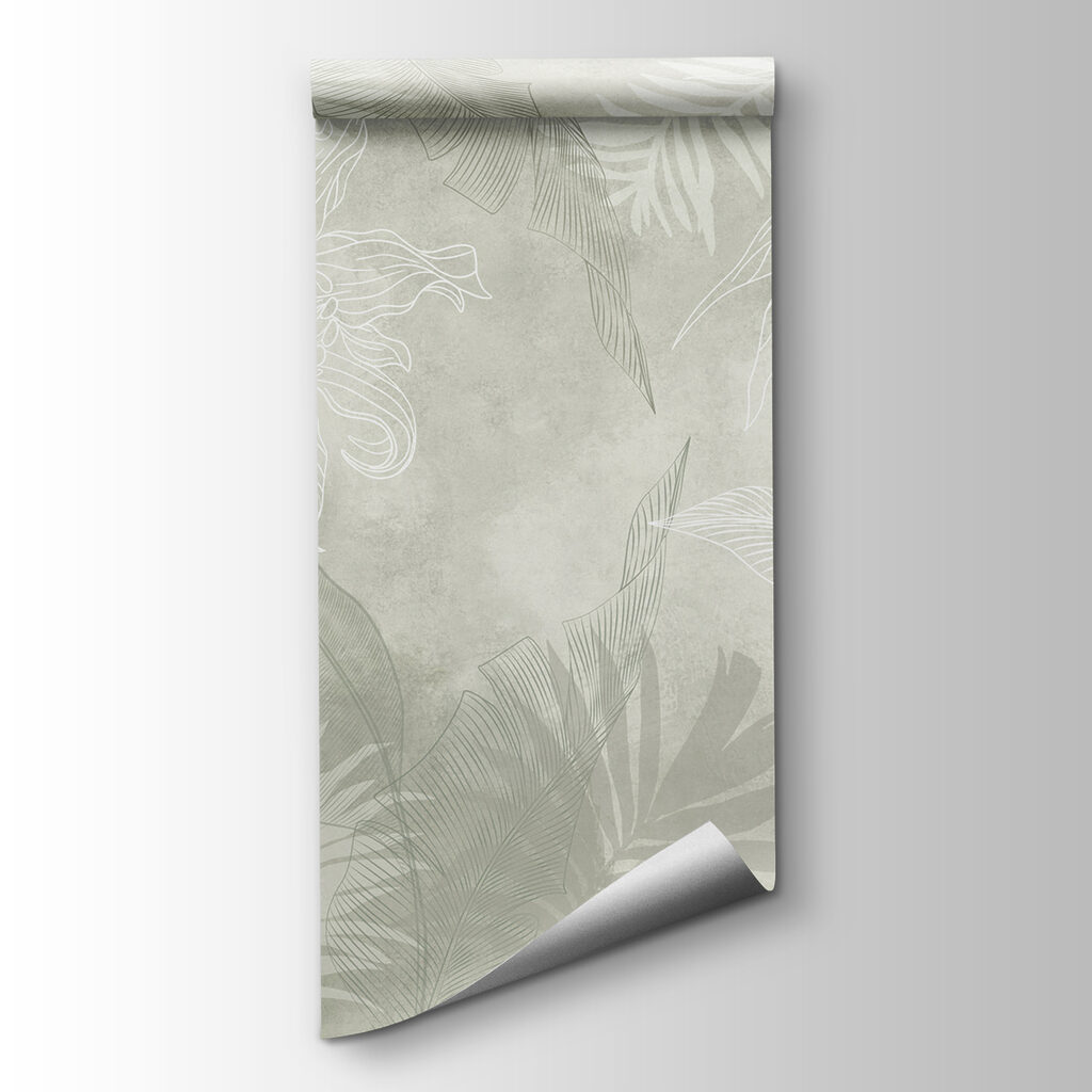 White and grey floral pattern