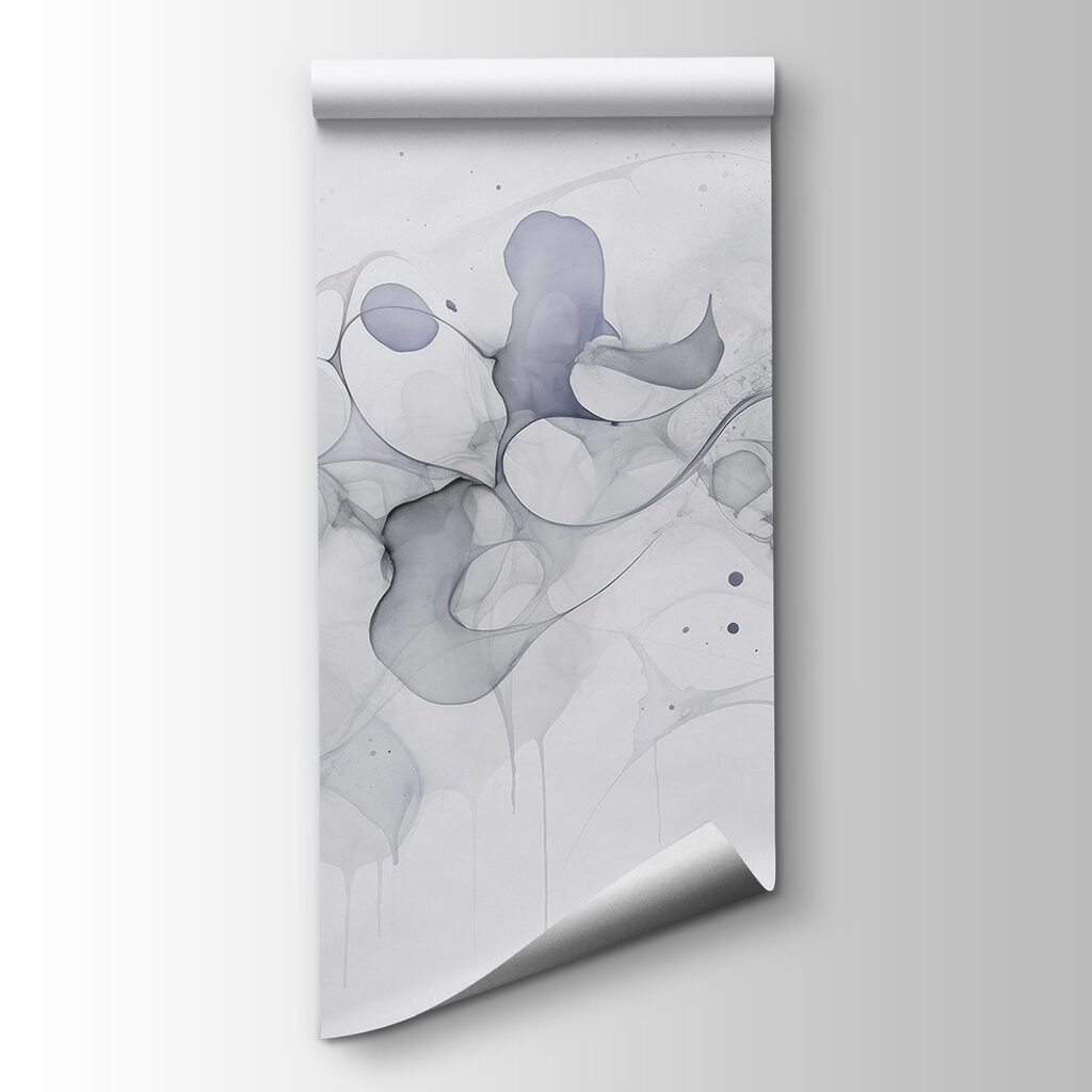 Abstract fluid shapes in soft tones