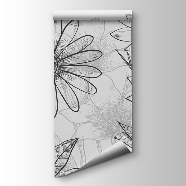 Group of flowers with leaves