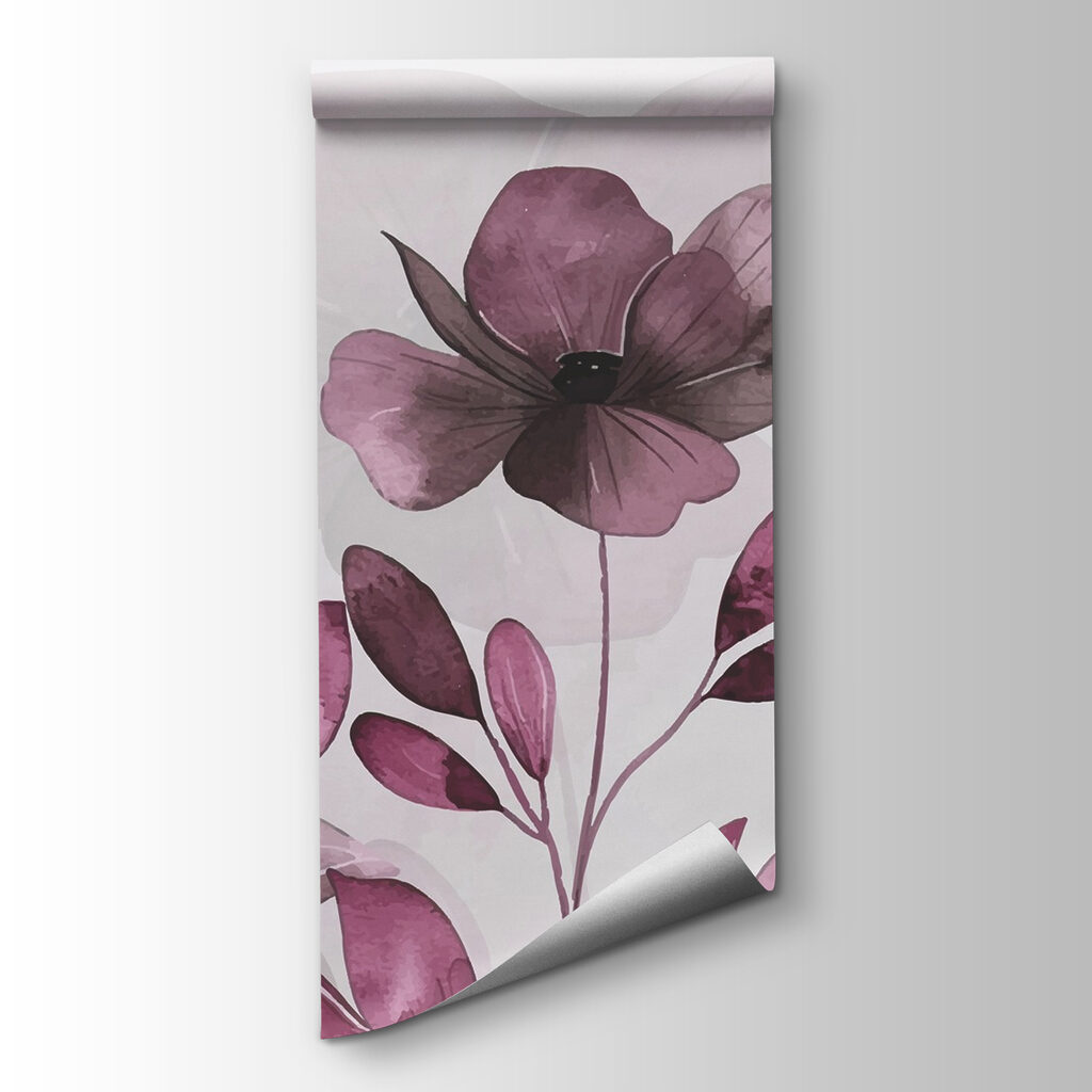 Purple flowers and leaves