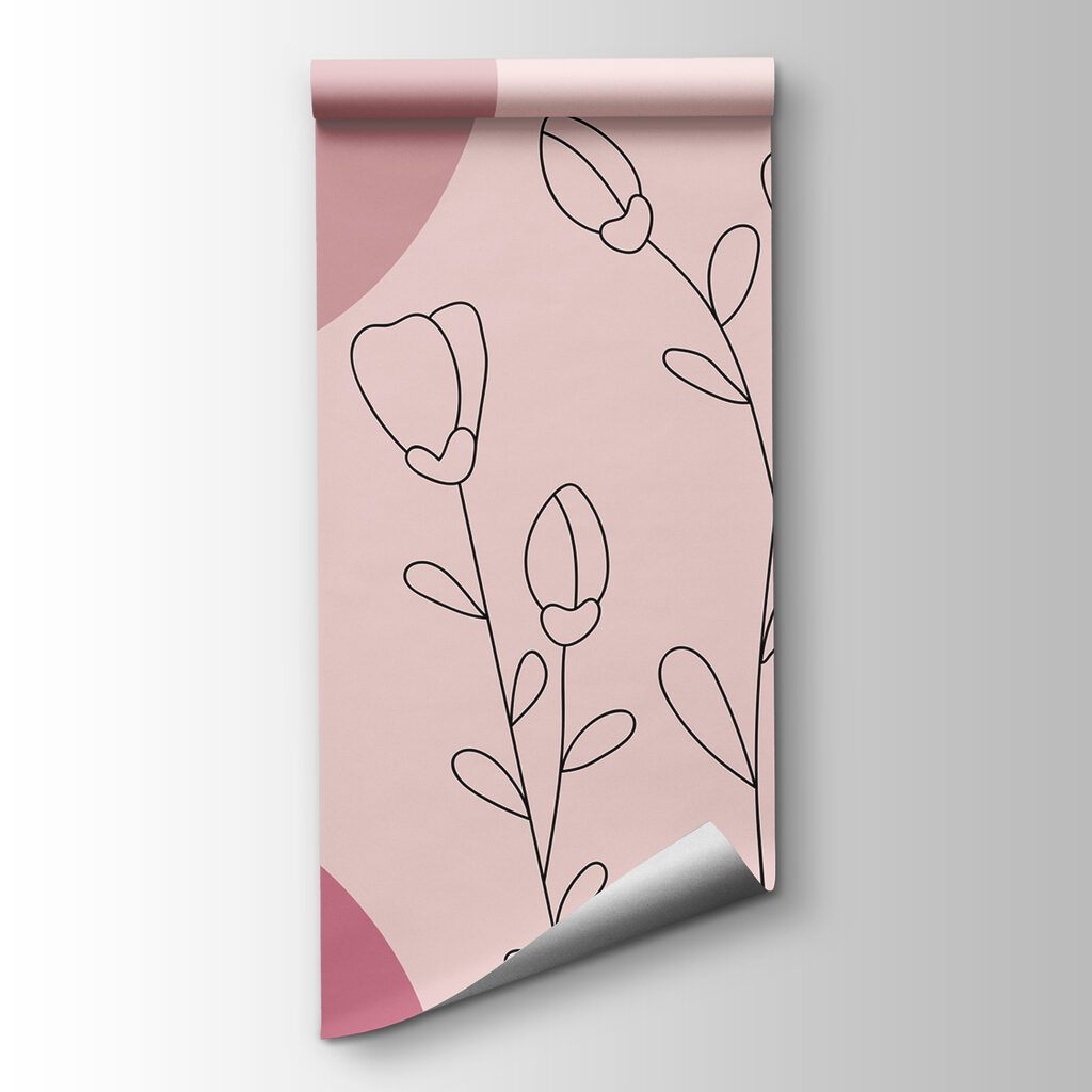 Drawing of flowers and circles