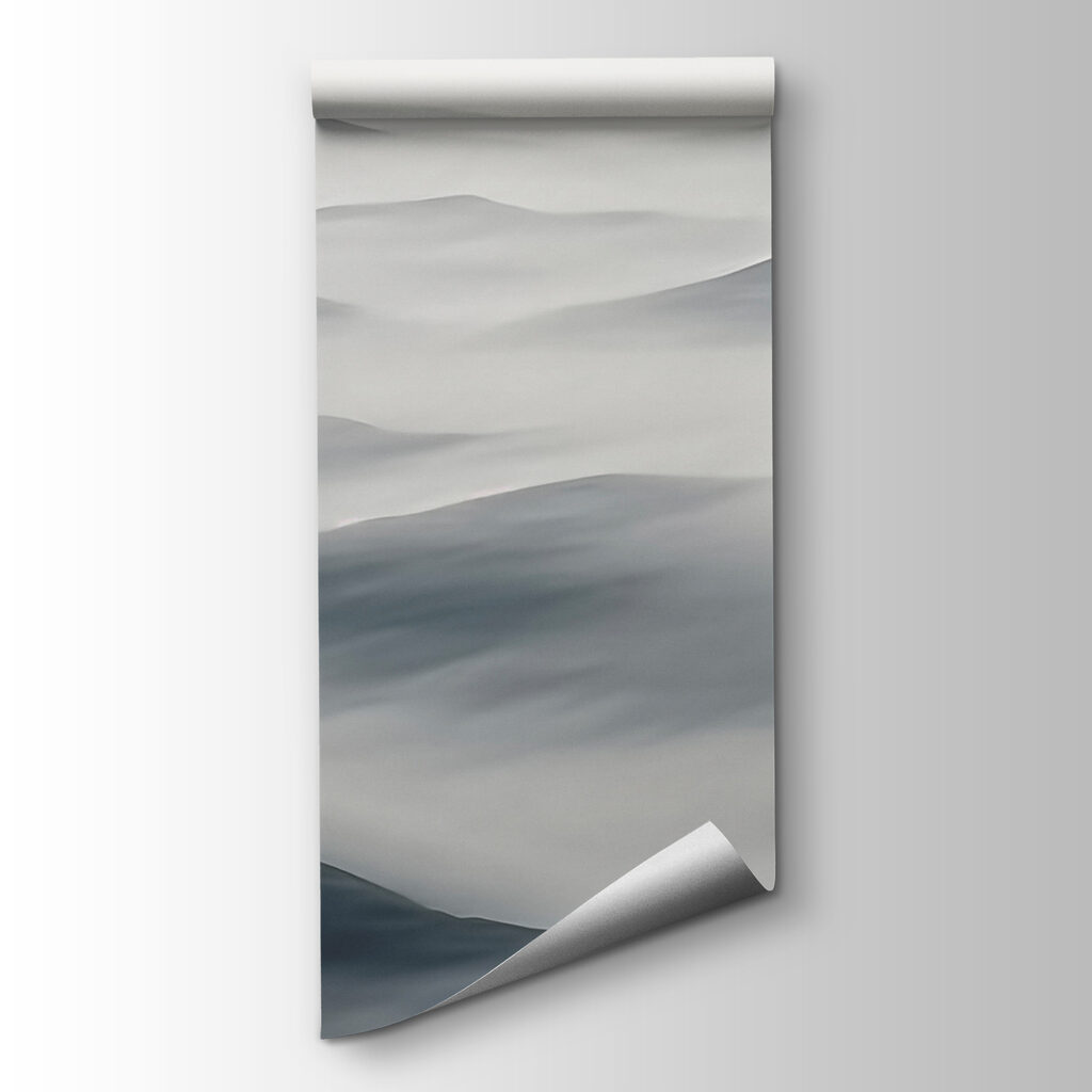 Foggy landscape with hills