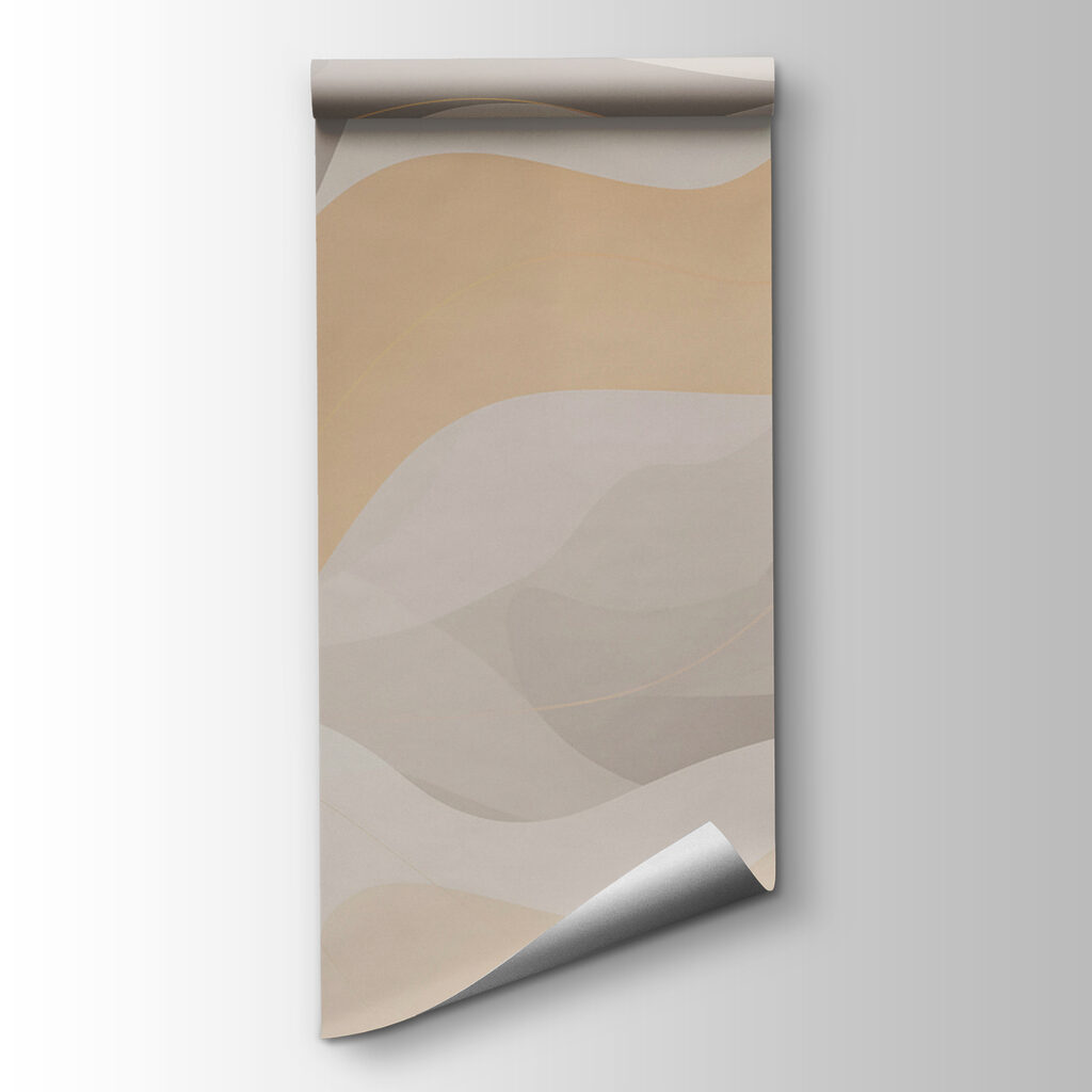 White and grey background with wavy lines