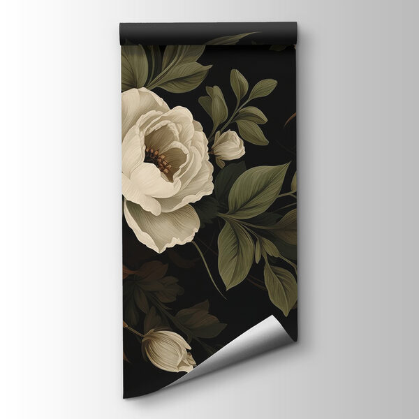 Delicate blooms on a dark backdrop