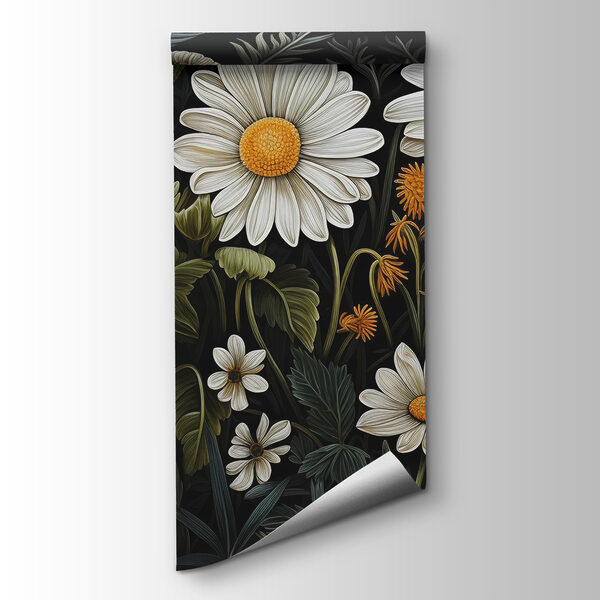 Painting of flowers and leaves