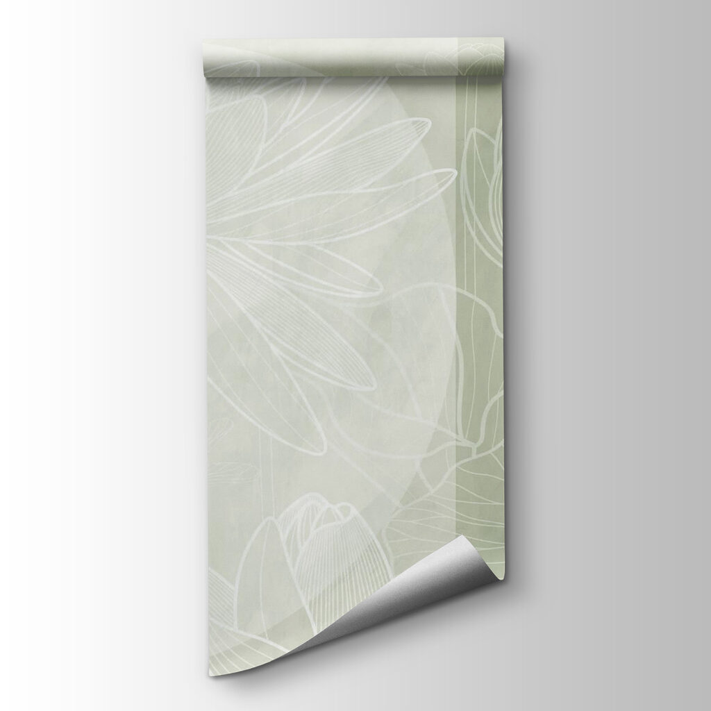 Soft outlines of tranquil water lilies