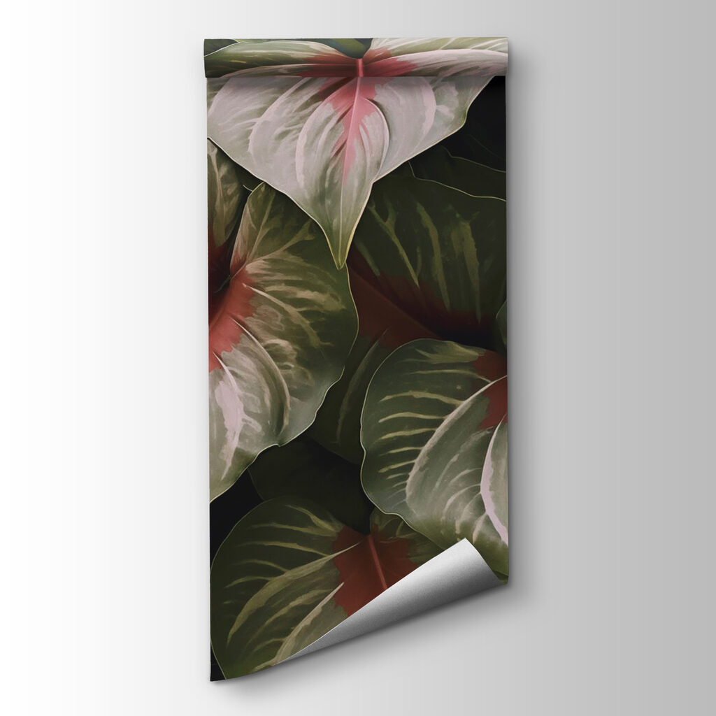 Lush green leaves with vibrant hues