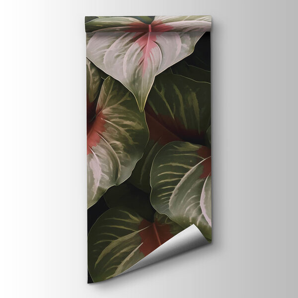 Lush green leaves with vibrant hues