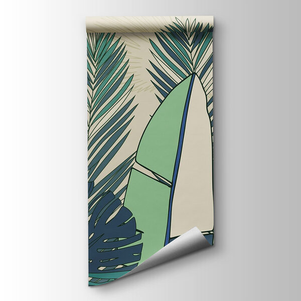 Lush greenery in abstract design