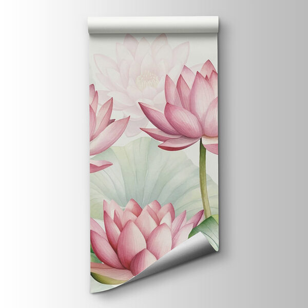 Group of pink flowers with green leaves