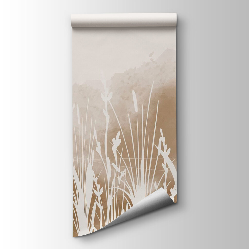 White silhouette of grass