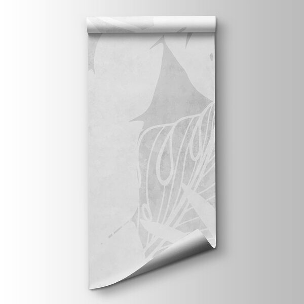 White background with leaves