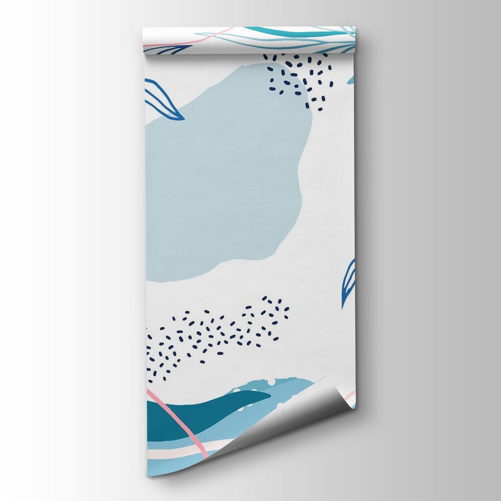 Blue and pink floral pattern