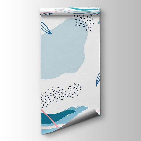 Blue and pink floral pattern