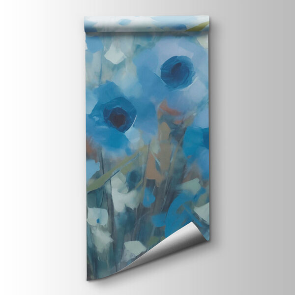 Painting of blue flowers