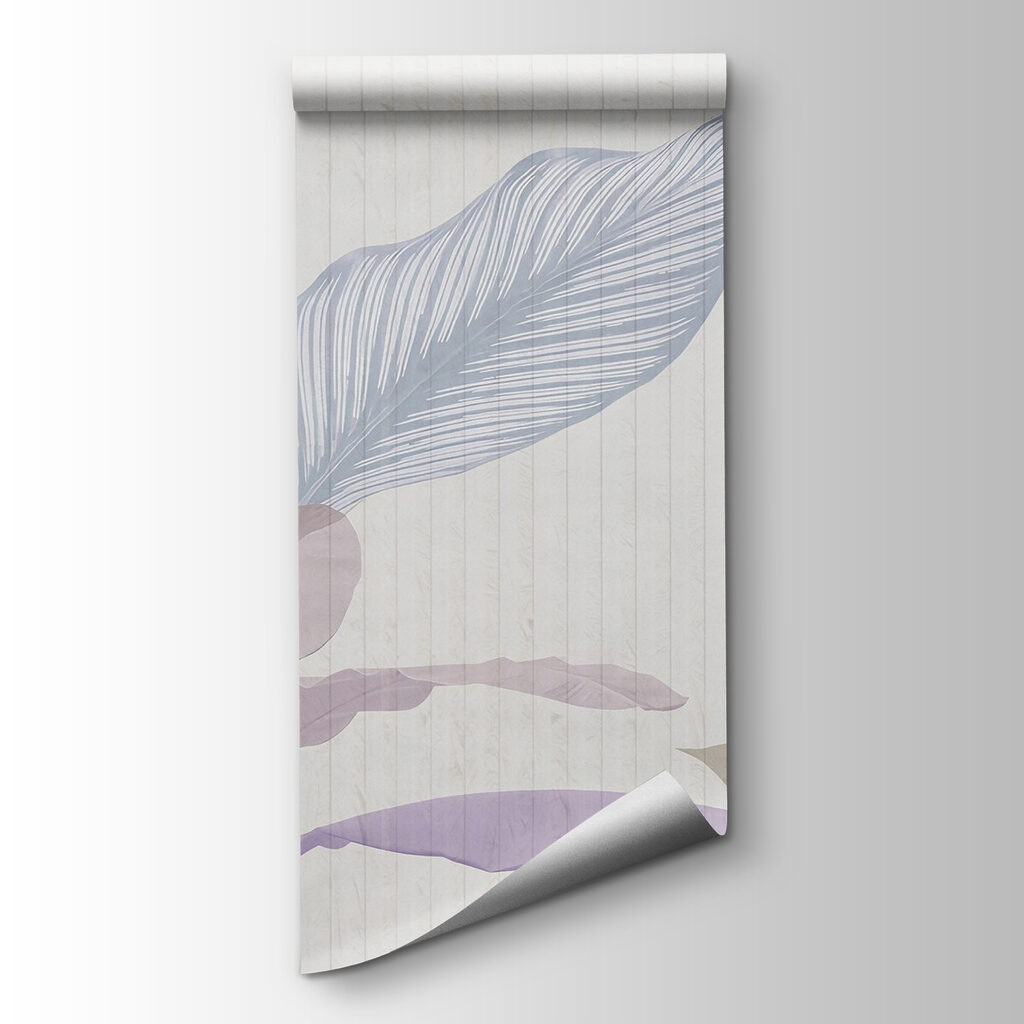 Gentle pastel leaves in soft tones