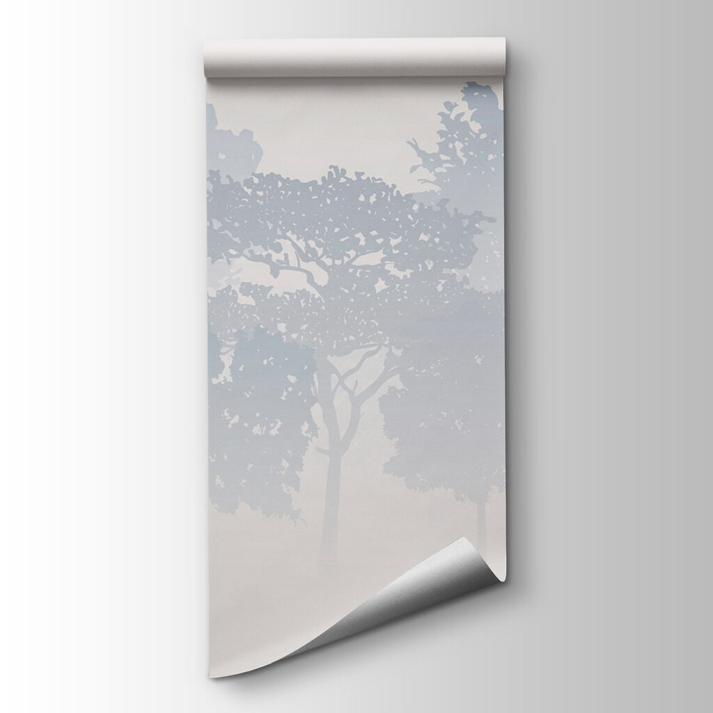 Group of trees in fog