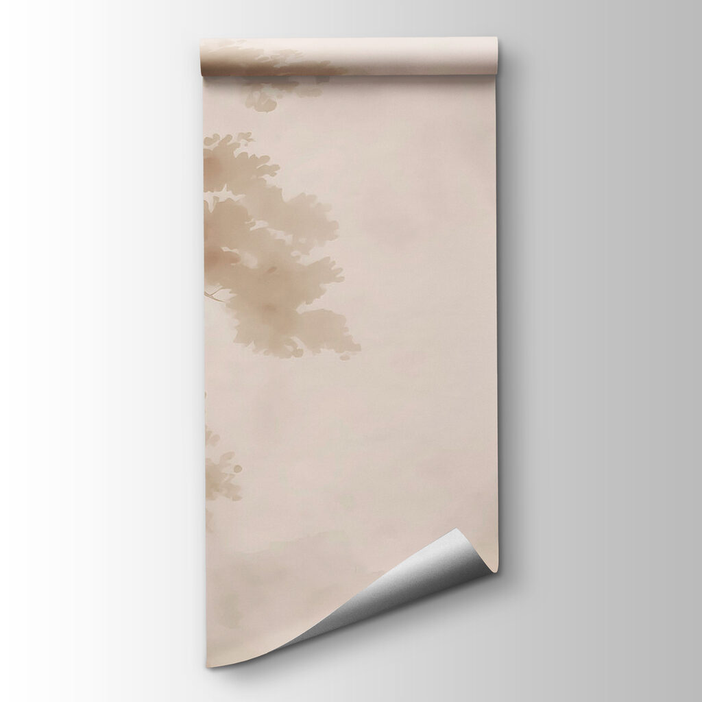 Tree in fog with water