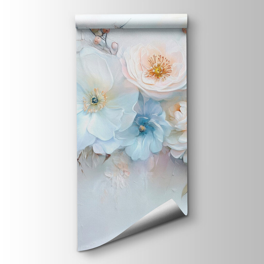 Painting of flowers and leaves