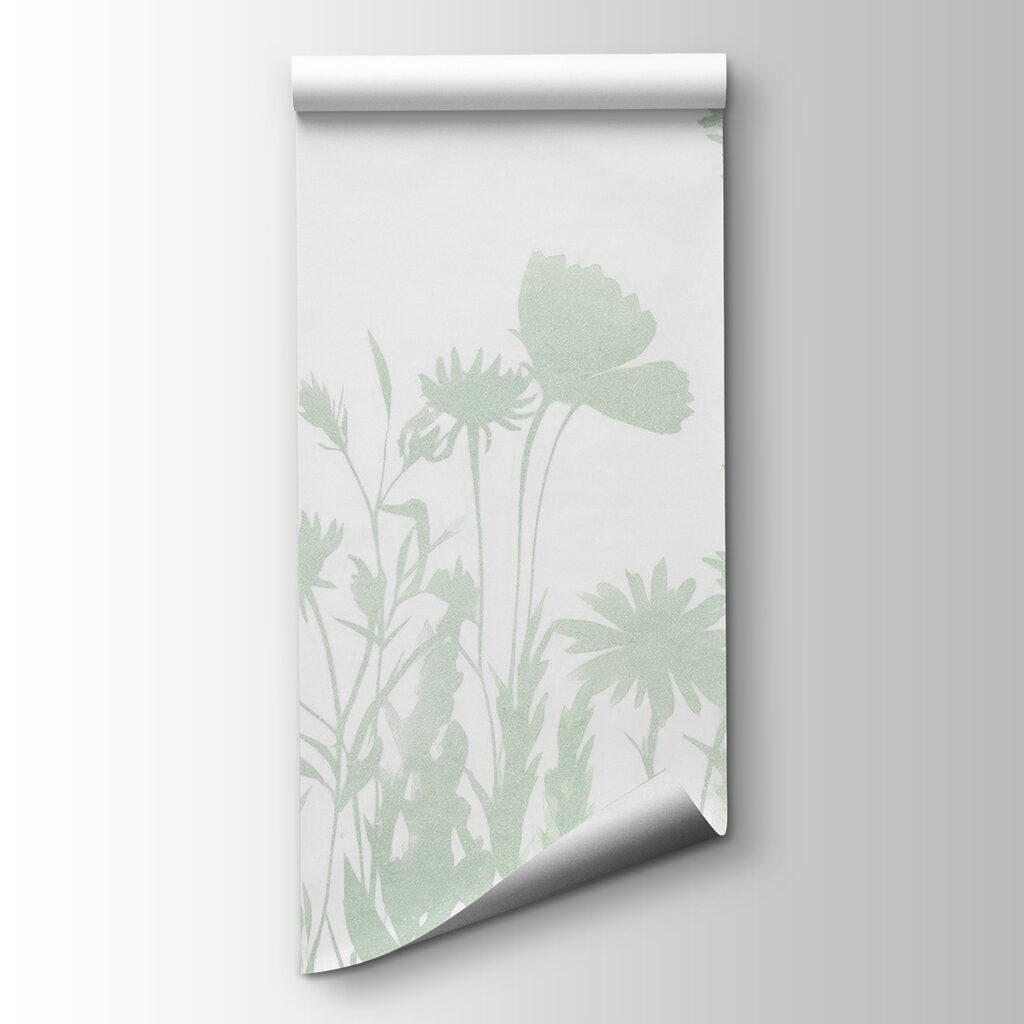 Whimsical floral silhouette design displayed Whimsical floral silhouette design displayed
