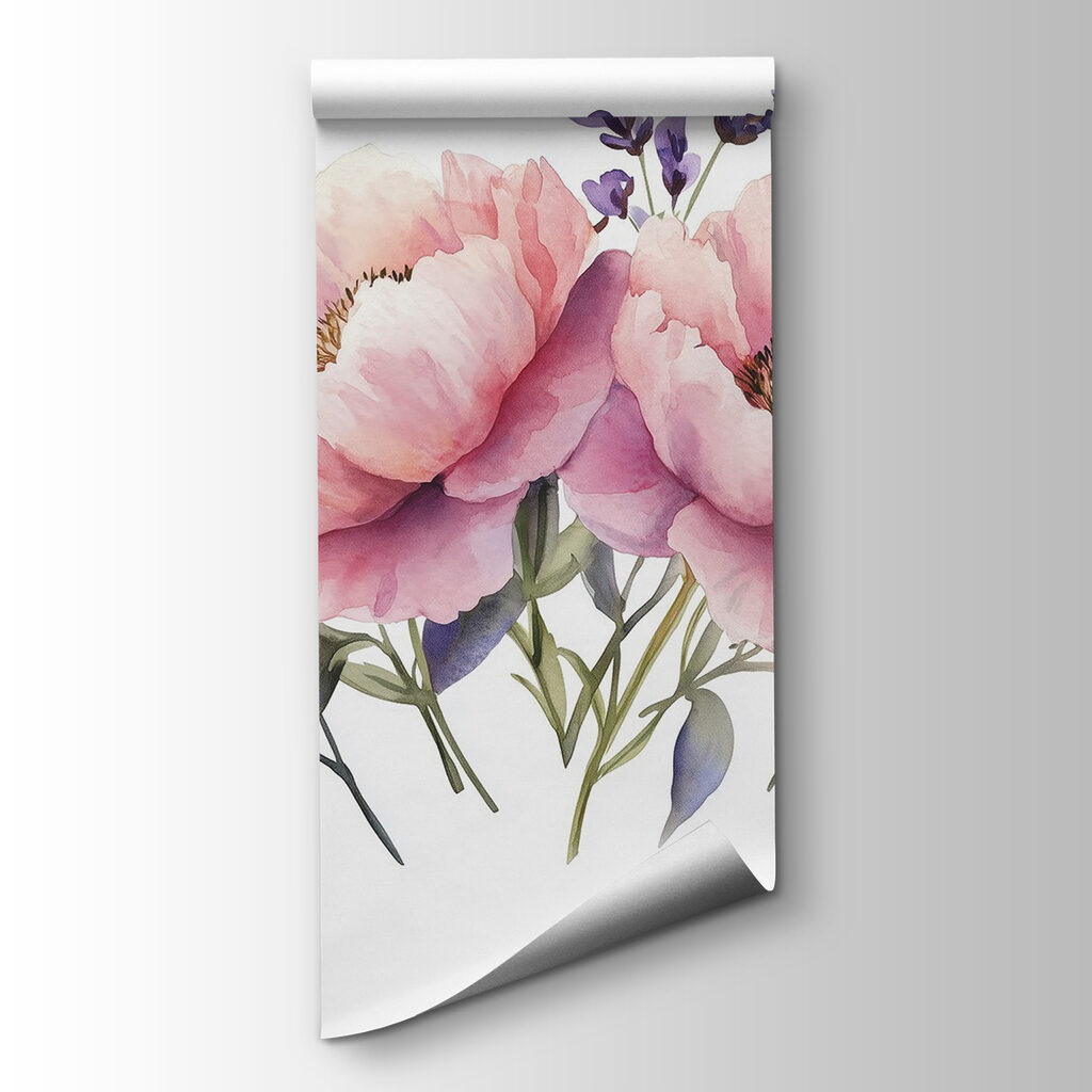 Watercolor of flowers and leaves Watercolor of flowers and leaves