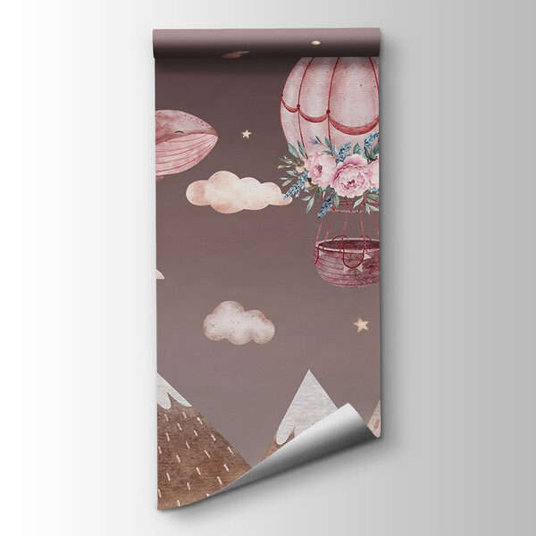 Whale and hot air balloon in the sky Whale and hot air balloon in the sky