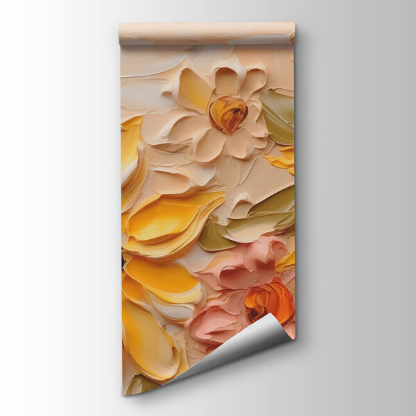 Painting of flowers on a wall